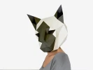 DIY Siamese Mask, Cat Mask, Halloween Mask, Paper Craft Template, Printable Paper Mask, Instant Pdf Download, 3D Low Poly Mask, Origami Cat