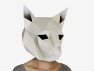 DIY Siamese Mask, Cat Mask, Halloween Mask, Paper Craft Template, Printable Paper Mask, Instant Pdf Download, 3D Low Poly Mask, Origami Cat