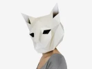 DIY Siamese Mask, Cat Mask, Halloween Mask, Paper Craft Template, Printable Paper Mask, Instant Pdf Download, 3D Low Poly Mask, Origami Cat