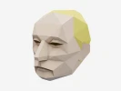 DIY Vladimir Putin Mask, 3D Paper Craft Template, Halloween Mask, Printable Low Poly Paper Mask, Instant Pdf Download, Politician Mask