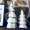 Christmas Sapin 3d papercraft. You get PDF digital file template and instructions for this DIY modern paper sculpture.