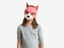 Kids Mask, Cat Mask, Animal Mask, Halloween Costume Kid, Printable Half Mask For Children, Instant Pdf download, DIY Paper Craft Template