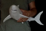 Shark lowpoly papercraft model DIY, simply Download and make your own, Instant Pdf download, printable DIY pdf template