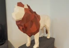 Lion (one piece) papercraft. You get PDF digital file templates and instructions for this DIY modern paper sculpture.