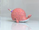 Whale Unicorn Papercraft, Lowpoly, Low poly Papercraft