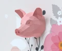 Pig Head Wall Decor Papercraft, Lowpoly, Low poly Papercraft