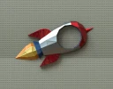 Rocket Frame Papercraft, Lowpoly, Low poly Papercraft