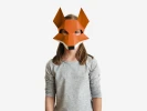 Kids Mask, Fox Mask, Animal Mask, Halloween Costume Kid, Printable Half Mask For Children, Instant Pdf download, DIY Paper Craft Template