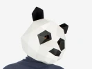 Cute Panda Mask, DIY Gift Idea, DIY Printable Animal Mask, Instant Pdf Download, 3D Low Poly Masks, Papercraft Template, Origami Panda