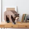 Brown Grizzly Bear 3d papercraft. You get a PDF digital file template and instructions for this DIY (do it yourself) paper sculpture.