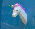 Pony Unicorn Wall Decor Papercraft, Lowpoly, Low poly Papercraft