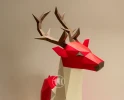 Deer Stag Papercraft Template, DIY Papercraft Deer Stag, Low Poly Deer, Christmas 3D Papercraft, Origami Deer, DIY Christmas Decoration, PDF