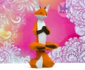 Praying Fox Papercraft, Lowpoly, Low poly Papercraft