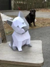 Puppy Dog 3d Papercraft. You get a PDF digital file template and instructions for this DIY (do it yourself) modern paper sculpture.