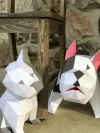 Puppy Dog 3d Papercraft. You get a PDF digital file template and instructions for this DIY (do it yourself) modern paper sculpture.