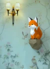 Baby Fox sitting on rock Papercraft, Lowpoly, Low poly Papercraft