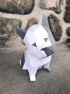 Puppy Dog 3d Papercraft. You get a PDF digital file template and instructions for this DIY (do it yourself) modern paper sculpture.