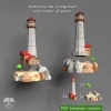 Lighthouse on rocks 3D Papercraft PDF Pattern Template/ DIY Low poly paper Light house as decor sculpture/ Pepakura Cardstock model building