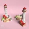 Lighthouse on rocks 3D Papercraft PDF Pattern Template/ DIY Low poly paper Light house as decor sculpture/ Pepakura Cardstock model building