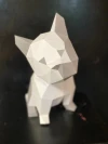 Puppy Dog 3d Papercraft. You get a PDF digital file template and instructions for this DIY (do it yourself) modern paper sculpture.