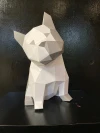 Puppy Dog 3d Papercraft. You get a PDF digital file template and instructions for this DIY (do it yourself) modern paper sculpture.