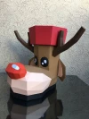 REINDEER CHRISTMAS BOOT, Papercraft, Template, DIY, Paper, Low Poly, Holiday, 3D Model, Pdf Low Poply, december, merry, Xmas, Kids Toy