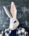 Bunny mask 3d papercraft. get PDF digital file pattern and instruction for this DIY 3d papercraft low poly paper mask.