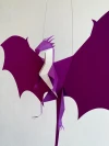 Dragon - Make your own 3D paper mobile, Wall Art, Dragon Party Decorations, Game Room Decor, Fantasy Decor