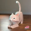 Cat papercraft, Paper sculpture, Cat sculpture, Paper art, Cat art, Paper crafting, Cat crafts, Paper modeling, Cat figurine, Paper cat