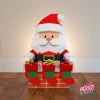 Papercraft Santa Claus, Santa Claus, Low Poly Santa Claus, Дед Мороз, Paper Sculpture, Glasses, Handmade, Christmas, Socks, Chimney
