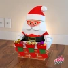Papercraft Santa Claus, Santa Claus, Low Poly Santa Claus, Дед Мороз, Paper Sculpture, Glasses, Handmade, Christmas, Socks, Chimney