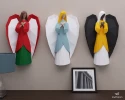 Angel 3D Wall Decor Low poly Papercraft, DIY, PDF