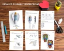 Angel 3D Wall Decor Low poly Papercraft, DIY, PDF