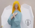 Angel 3D Wall Decor Low poly Papercraft, DIY, PDF
