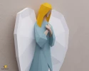 Angel 3D Wall Decor Low poly Papercraft, DIY, PDF