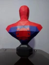 Spiderman Bust Low Poly, Papercraft, PDF template, Paper model, Sculpture, 3D puzzle, Polygonal model, Lowpoly