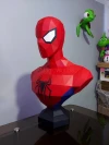 Spiderman Bust Low Poly, Papercraft, PDF template, Paper model, Sculpture, 3D puzzle, Polygonal model, Lowpoly