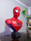 Spiderman Bust Low Poly, Papercraft, PDF template, Paper model, Sculpture, 3D puzzle, Polygonal model, Lowpoly