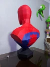 Spiderman Bust Low Poly, Papercraft, PDF template, Paper model, Sculpture, 3D puzzle, Polygonal model, Lowpoly