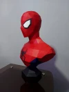 Spiderman Bust Low Poly, Papercraft, PDF template, Paper model, Sculpture, 3D puzzle, Polygonal model, Lowpoly