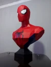 Spiderman Bust Low Poly, Papercraft, PDF template, Paper model, Sculpture, 3D puzzle, Polygonal model, Lowpoly