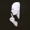 Papercraft Silence is golden, Paper Craft Silence is golden Model, golden PDF template, 3D Silence sculpture, Low poly pattern Silence