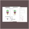 Ice cream pack 3D papercraft | DIY paper sculpture | Paper model pattern | Do it yourself | Low poly | PDF pattern | origami | home decor