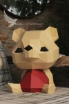 Little Bear Low Poly Papercraft, Paper Sculpture, Low Poly PDF Template, DIY Decor & Gift