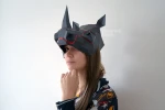 Rhino Mask: Digital Files for Papercraft. Printable PDF Template. 3d Origami Low Poly Model DIY.