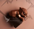 Sleeping Kitten Low Poly Papercraft, Paper Sculpture, Low Poly PDF Template, DIY Decor & Gift