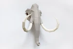 Mammoth Head: Digital Files for Papercraft. Printable PDF Template. 3d Origami Low Poly Model DIY.