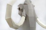 Mammoth Head: Digital Files for Papercraft. Printable PDF Template. 3d Origami Low Poly Model DIY.