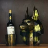 Anubis Wine Box Low Poly Papercraft, Paper Sculpture, Low Poly PDF Template, DIY Decor & Gift