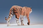 Tiger: Digital Files for Papercraft. Printable PDF Template. 3d Origami Low Poly Model DIY.